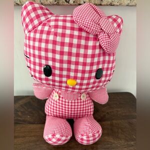Hello Kitty Pink Checkered Plush Toy